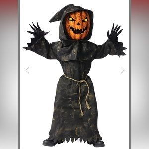 Bubble eyes pumpkin head kids Halloween costume. Size m 8-10